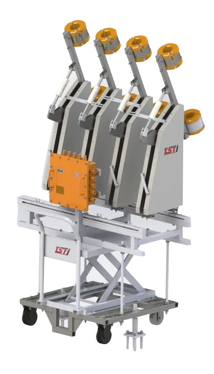 出口型落地式鋼絲繩自動探傷系統